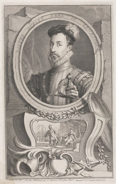 Robert Dudley, Earl of Leicester von Jacobus Houbraken