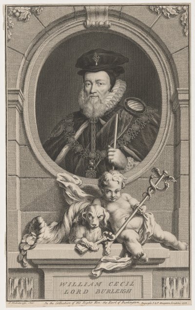 William Cecil, Lord Burleigh von Jacobus Houbraken
