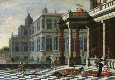 Italienischer Palast mit Terrasse von Jacobus Saeys