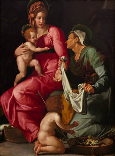 Madonna und Kind mit der heiligen Elisabeth und Johannes dem Täufer von Jacopino del Conte
