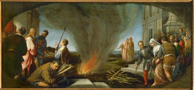 Tamar wird zum Scheiterhaufen geführt von Jacopo (1510-92) Bassano