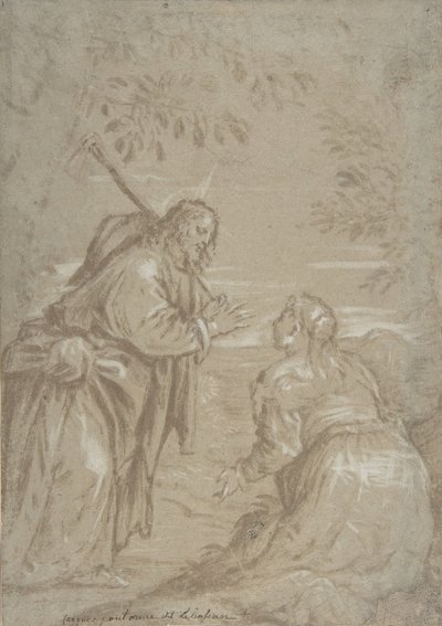 Christus erscheint der Heiligen Maria Magdalena Noli Me Tangere von Jacopo Bassano.