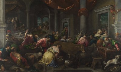 Die Tempelreinigung von Jacopo Bassano and workshop