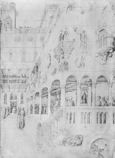 Die Geißelung, aus dem Album von Jacopo Bellini (Feder und Tinte auf Pergament) von Jacopo Bellini