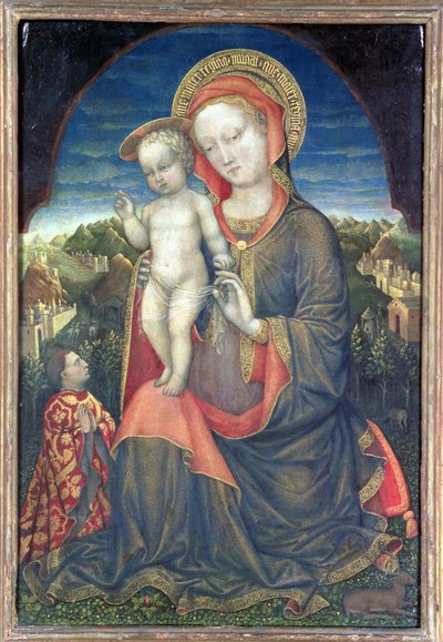 Die Madonna der Demut, verehrt von Leonello d