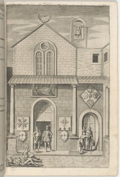 Fassade der kleinen Kirche [Platte E] von Jacopo Ligozzi