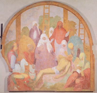 Kreuzabnahme (Lunette) von Jacopo Pontormo
