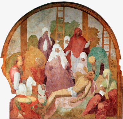 Passion Christi: Die Kreuzabnahme. Fresko von Jacopo Carrucci genannt Pontormo, 1523-1525 von Jacopo Pontormo