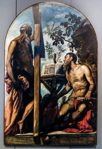 Heiliger Andreas und Heiliger Hieronymus, um 1551-52 von Jacopo Robusti Tintoretto