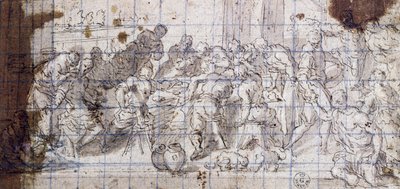 Studie für die Hochzeit zu Kana von Jacopo Robusti Tintoretto
