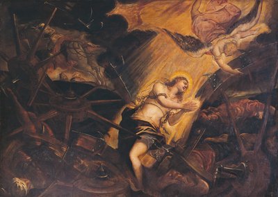 Das Martyrium der Heiligen Katharina, von Jacopo Robusti, bekannt als Tintoretto (1518-1594), Patriarchenpalast, Venedig, Italien von Jacopo Robusti Tintoretto