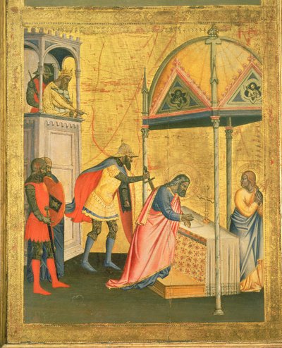 Das Martyrium des heiligen Matthäus, vom Altarbild des heiligen Matthäus und Szenen aus seinem Leben, ca. 1367-70 von Jacopo di Cione