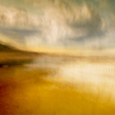 Abstraktes Sonnenuntergangs-Seestück von Jacqueline van Bijnen