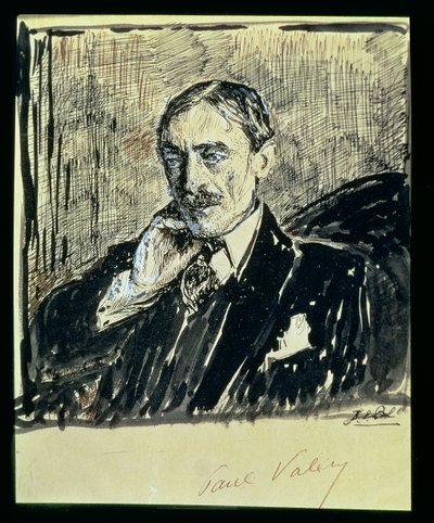 Porträt des französischen Schriftstellers Paul Ambroise Valery (1871-1945) von Jacques Emile Blanche