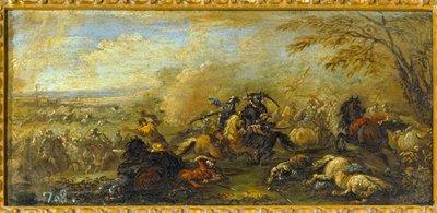 Eine Schlacht zwischen Christen und Muslimen von Jacques (1621-76) Courtois