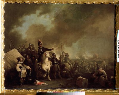 Das Militärlager während der Belagerung von Jacques Courtois