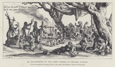 Ein Lager der ersten Zigeuner in Mitteleuropa von Jacques (after) Callot