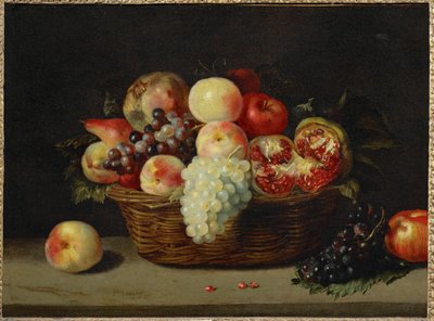 Korb mit Granatapfel, Pfirsichen und Trauben von Jacques (attr. to) Linard