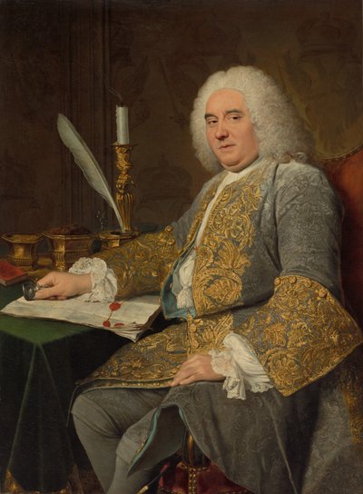 Porträt von Jean-Gabriel du Theil bei der Unterzeichnung des Vertrags von Wien von Jacques André Joseph Aved