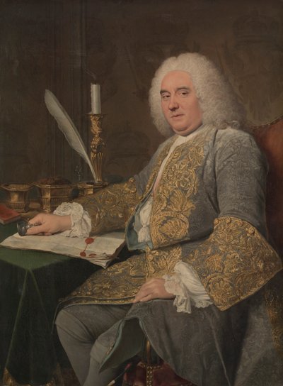 Porträt von Jean-Gabriel du Theil bei der Unterzeichnung des Vertrags von Wien, 1738-1740 von Jacques Andre Joseph Camelot Aved