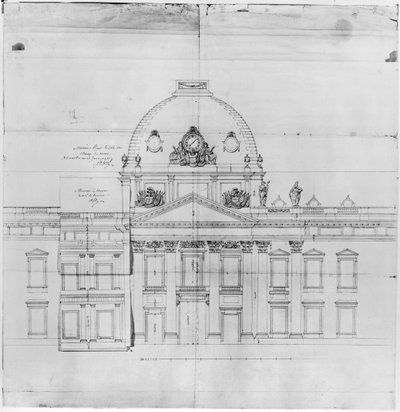 Entwurf für die Ecole Militaire in Paris, 1769 von Jacques Ange Gabriel