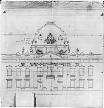 Entwurf für die École Militaire in Paris, 1769 von Jacques Ange Gabriel