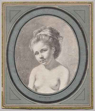 Büste einer nackten Frau von Jacques Antoine Marie Lemoine