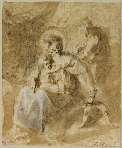 Die Heilige Familie ruht auf der Flucht nach Ägypten von Jacques Bellange