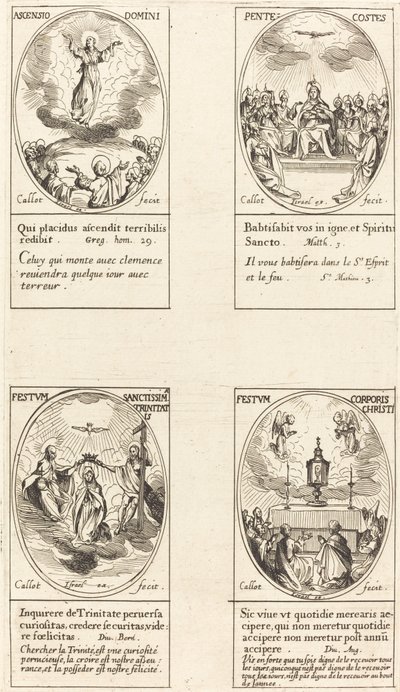 Himmelfahrt, Pfingsten, Dreifaltigkeit, Fronleichnam von Jacques Callot
