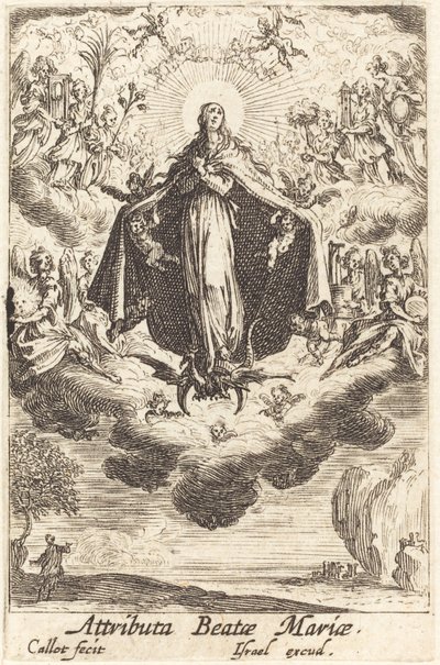 Attribute der Jungfrau, um oder nach 1630 von Jacques Callot
