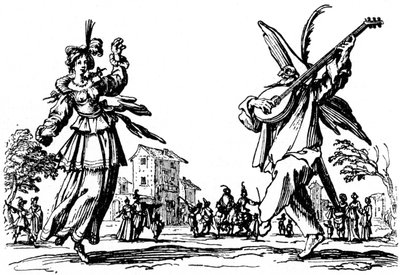 Balli di Sfessania - aus Radierungen von Jacomo Callot von Jacques Callot