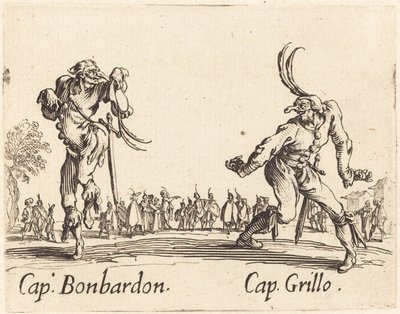 Kapitän Bonbardon und Kapitän Grillo von Jacques Callot