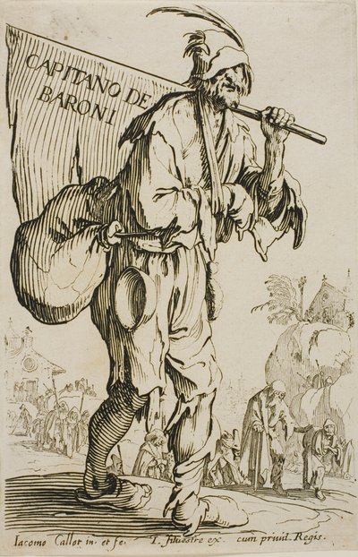 Hauptmann der Barone, Frontispiz zu Die Bettler von Jacques Callot