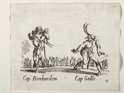 Hauptmänner Bonbardon und Grillo, Figuren der Commedia dell