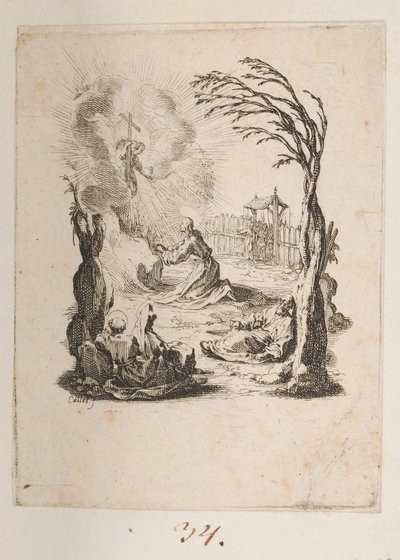 Christus im Garten der Oliven, Nr. 3 von 11 aus La Petite Passion von Jacques Callot