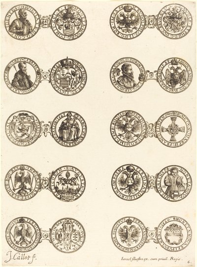 Münzen [Tafel 6] von Jacques Callot