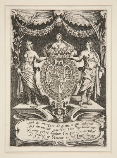 Kampf an der Barriere, Frontispiz, Die Waffen von Lorraine-Chevreuse von Jacques Callot