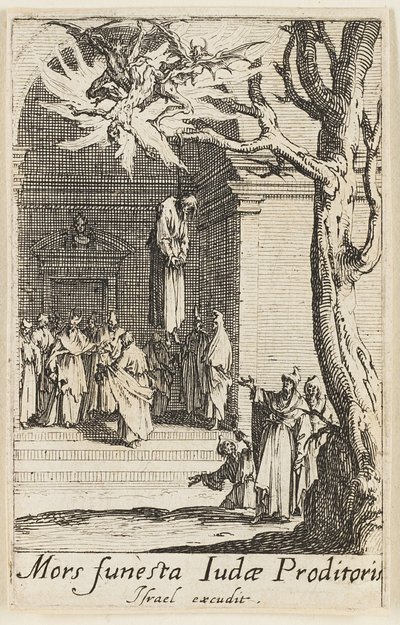 Tod des Judas, Platte vierzehn aus Die Märtyrer der Apostel von Jacques Callot
