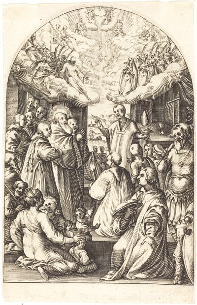 Tod des heiligen Benedikt von Jacques Callot