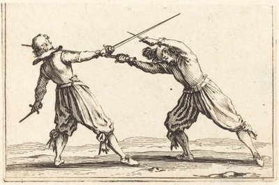 Duell mit Schwertern und Dolchen von Jacques Callot