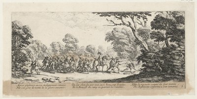 Entdeckung der Verbrecher, Blatt 9 der Folge "Grauen des Krieges" von Jacques Callot