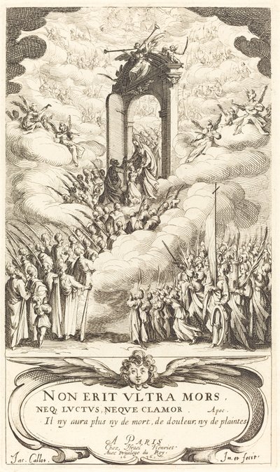 Frontispiz für "Der Kalender der Heiligen" von Jacques Callot