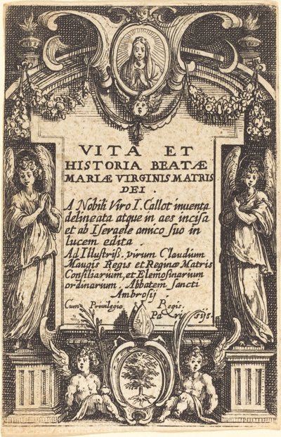 Frontispiz für "Das Leben der Jungfrau" von Jacques Callot