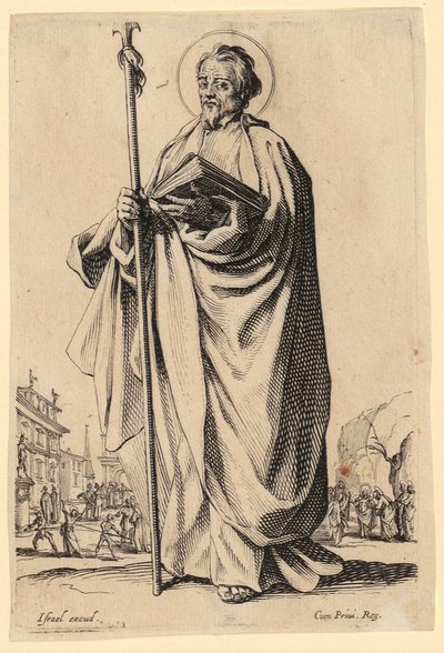 Heiliger Paulus, Blatt 5 der Folge "Jesus, die zwölf Apostel und Maria" von Jacques Callot