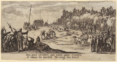 Kreuzigung, Blatt 7 der Folge "Die große Passion" von Jacques Callot