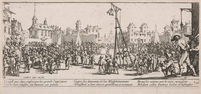 Die Folter, Illustration aus Les Grandes misères de la guerre von Jacques Callot