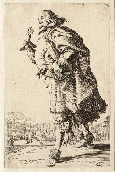Der Adel: Der Edelmann, der grüßt und seinen Filzhut unter dem Arm hält von Jacques Callot