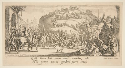 Le Portement de croix, aus La Grande passion von Jacques Callot