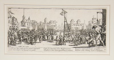 Die großen Elendnisse des Krieges: Nr. 10 - L von Jacques Callot