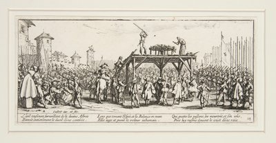 Les grandes misères de la guerre: Nr. 14 - Das Rad von Jacques Callot